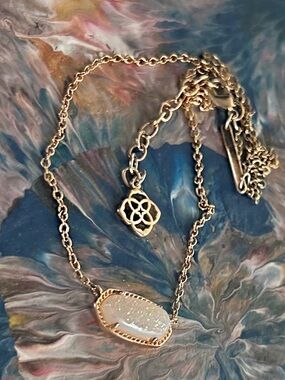 Kendra Scott  Rose Gold Druzy Pendant Necklace